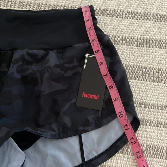 COLORSKIN High Waisted Athletic Workout Running Shorts Zipper Pockets sz Xs - Picture 12 of 13